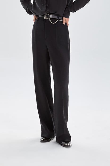 BLACK WIDE-LEG TROUSERS BLACK by IKKS