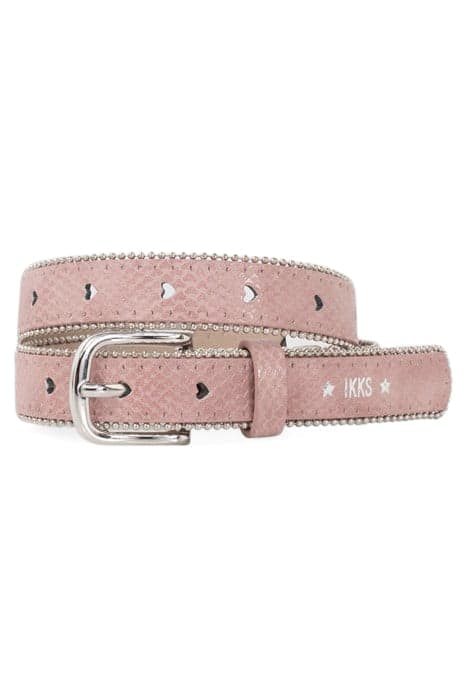 GIRLS’ PINK OPENWORK HEART AND MICROBEAD BELT ROSEWOOD by IKKS