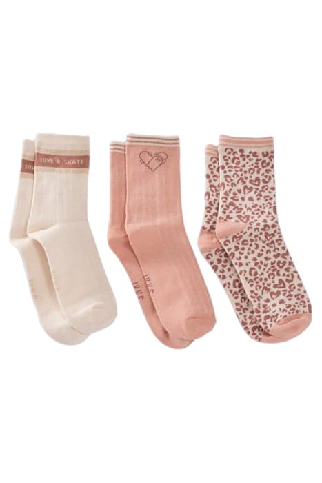 GIRLS’ PINK, ECRU, BROWN SOCKS PINK by IKKS