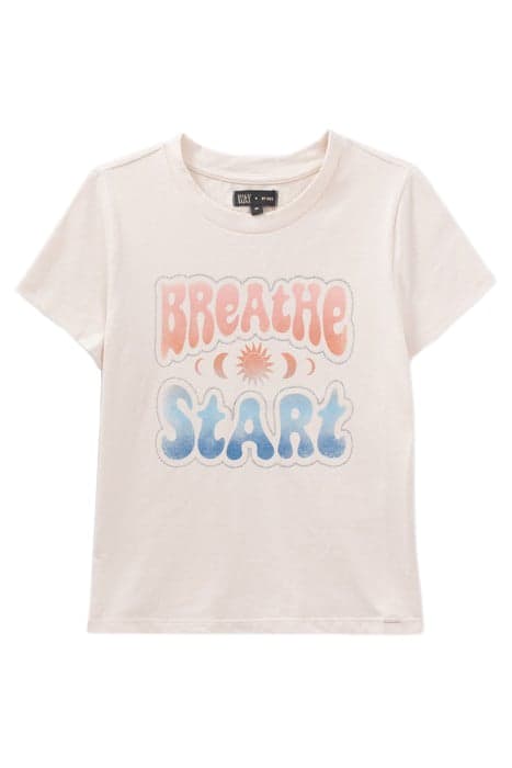 GIRLS’ ECRU VINTAGE-STYLE SLOGAN T-SHIRT SNOW WHITE by IKKS