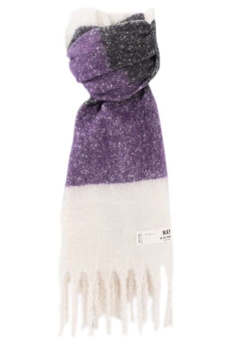 GIRLS’ BLACK, ECRU, PURPLE STRIPED SCARF BLACK by IKKS