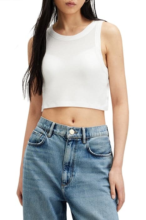 RINA CROPPED TANK OPTIC WHITE by AllSaints