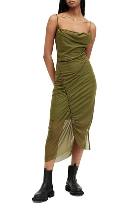 ULLA DRESS OLIVE GREEN by AllSaints