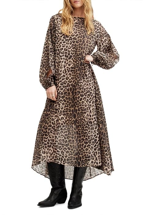 JANE LEPPO DRESS LEOPARD BROWN by AllSaints