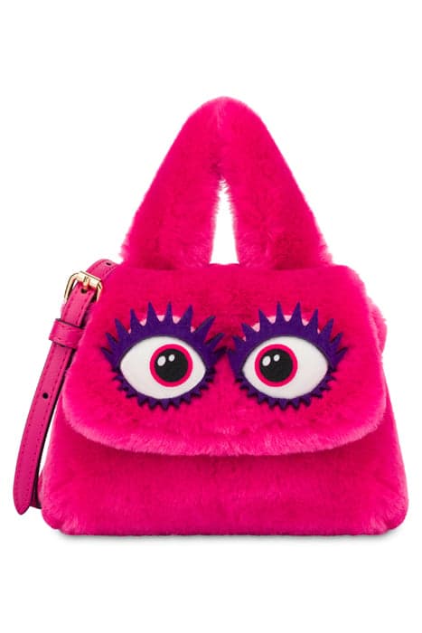 HANDBAG IN SOFT EYES FABRIC PINK by Moschino