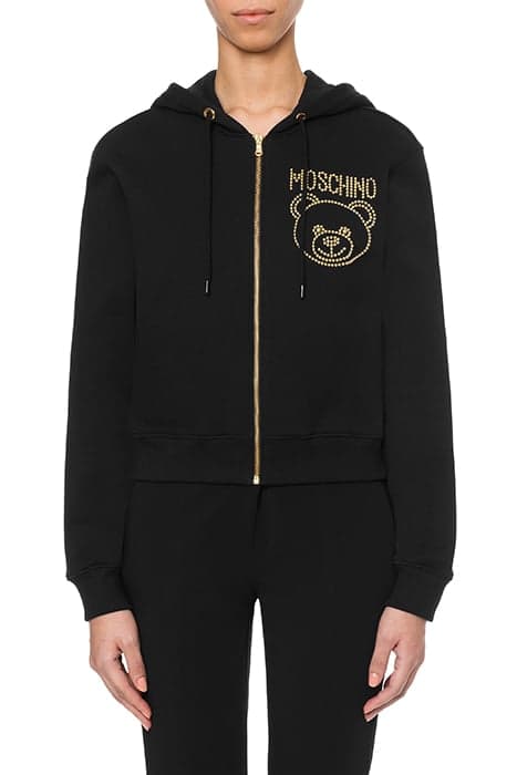 TEDDY STUDS HOODIE BLACK by Moschino