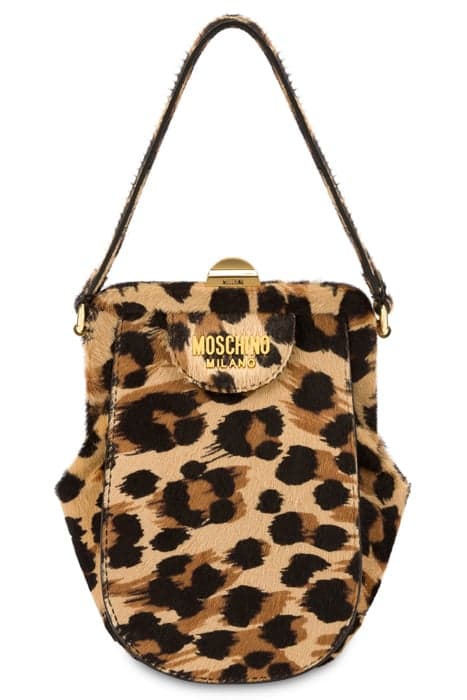 PONY SKIN HANDBAG BEIGE by Moschino