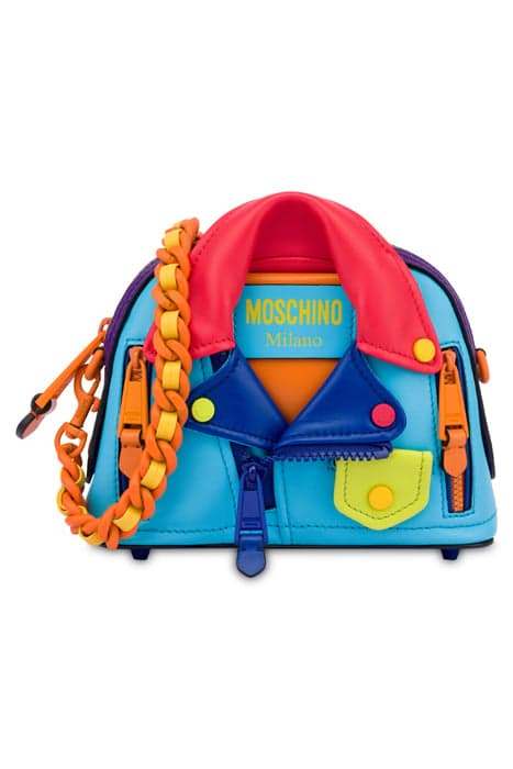 BIKER COLOR BLOCK SHOULDER BAG MULTICOLOR by Moschino