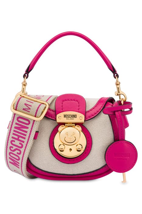 MOSCHINO TEDDY LOCK MINI HANDBAG BEIGE by Moschino