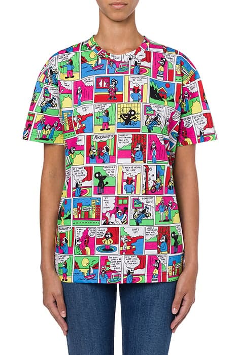 MOSCHINO COMICS JERSEY T-SHIRT MULTICOLOR by Moschino