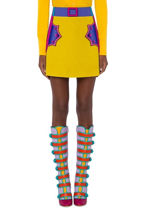 TROMPE L'ŒIL CADY MINISKIRT MULTICOLOR by Moschino