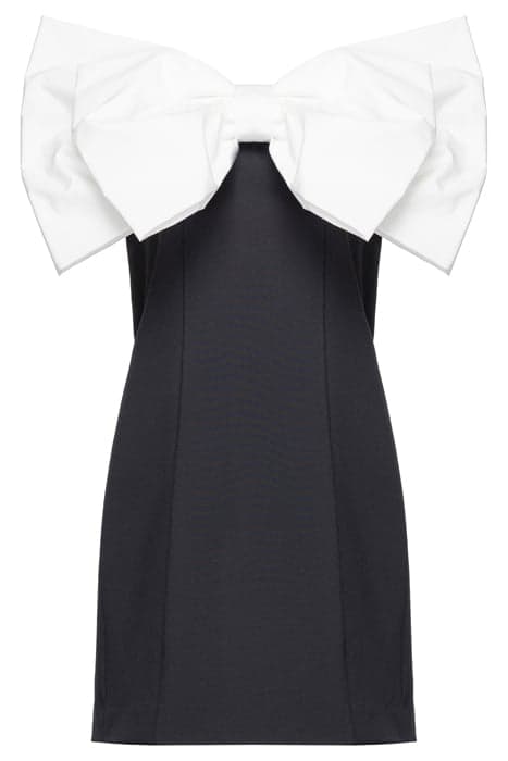 ANTIGUA ABITO CREPE STRETCH + TAFFETA BLACK/WHITE by PINKO