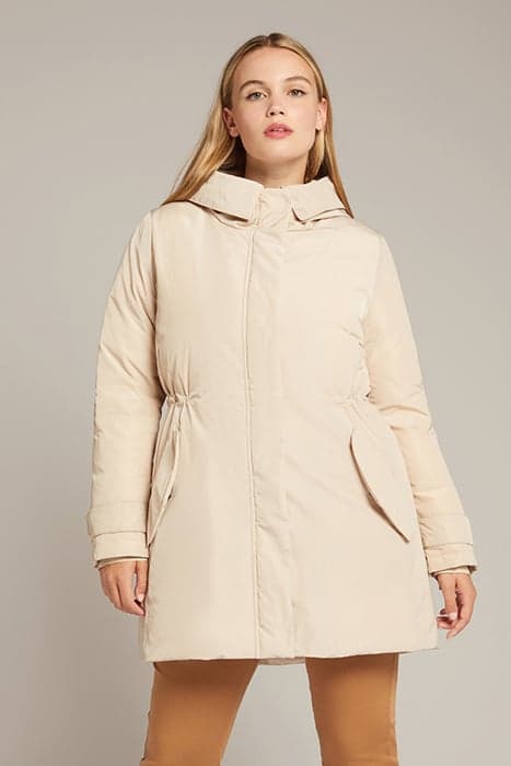 LONG GENUINE DOWN JACKET NATURAL by Elena Mirò