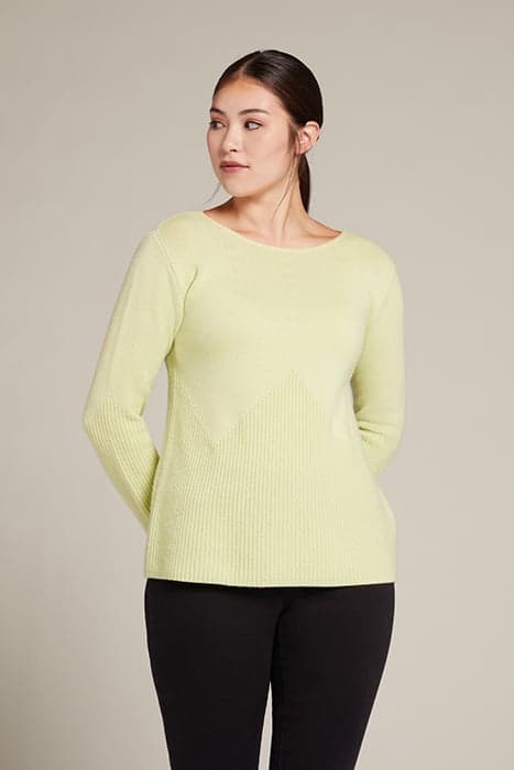 100% SUSTAINABLE WOOL SWEATER GREEN by Elena Mirò