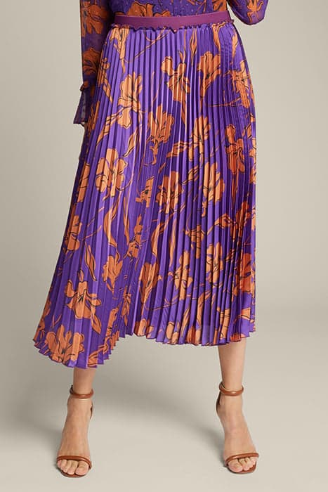 PRINTED PLEATED SKIRT VIOLET by Elena Mirò