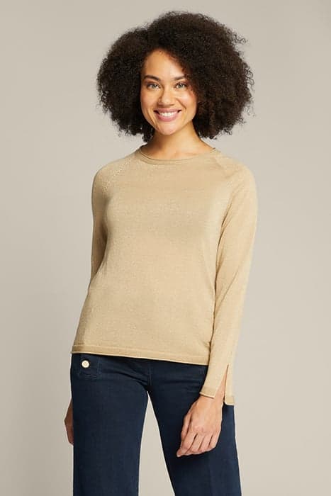 CREW-NECK SWEATER NATURAL by Elena Mirò