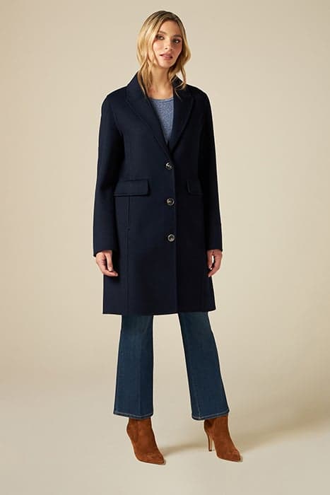 COAT IN WOOL BLEND CLOTH BLUE by Oltre