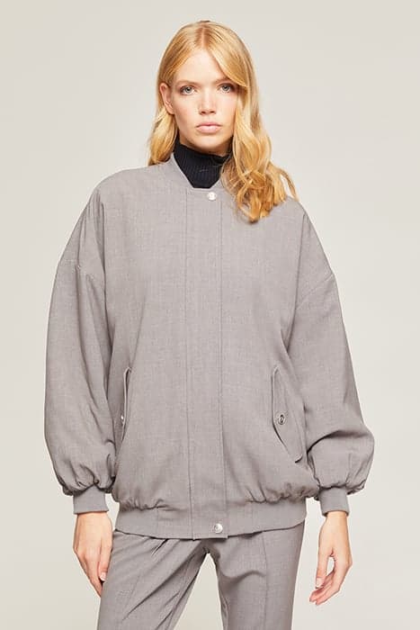 LIGHTWEIGHT PADDED BOMBER JACKET GREY by Motivi