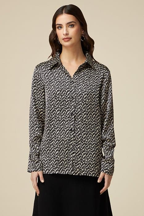 Patterned satin shirt by Oltre