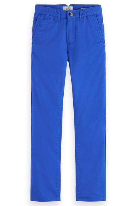 REGULAR-SLIM-FIT - PEACHED PIMA COTTON CHINO HARBOUR BLUE by Scotch & Soda