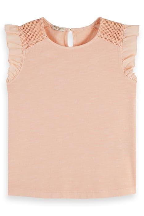 WOVEN DETAIL REGULAR-FIT T-SHIRT SHELL by Scotch & Soda