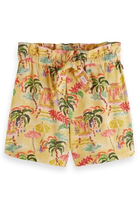 ALL-OVER PRINTED LINEN SHORTS SUNSHINE SURF by Scotch & Soda