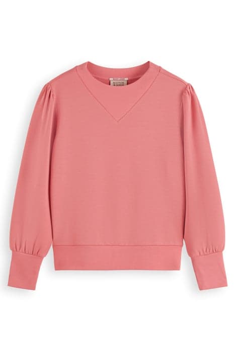 RUCHED YOKE SEAM MODAL SWEATSHIRT PEACHY by Scotch & Soda