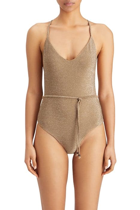 METALLIC SWIMSUIT WITH TIE LIGHT ARMY by Scotch & Soda