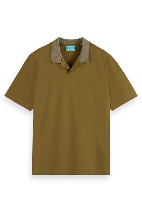 MELANGE COLLAR POLO ALGAE by Scotch & Soda