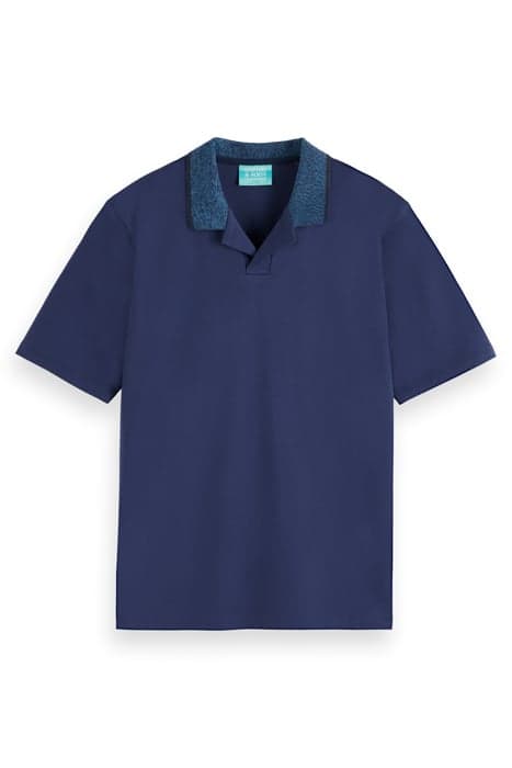 MELANGE COLLAR POLO NAVY BLUE by Scotch & Soda