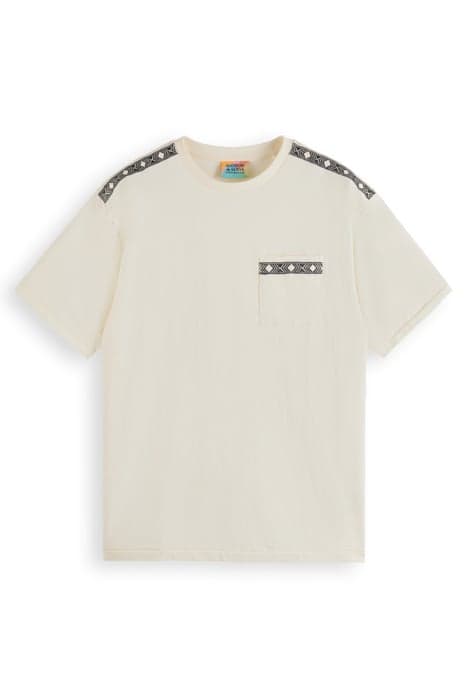 PLACED EMBROIDERY T-SHIRT SHELL by Scotch & Soda