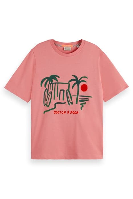 RELAXED FIT GRAPHIC T-SHIRT PEACHY by Scotch & Soda