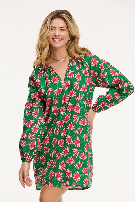 RHODES DRESS BEACH BLOSSOM TROPIC GREEN BLOSSOM by Shiwi