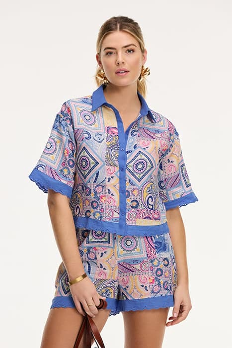 EMILY BLOUSE PAISLEY BANNER PAISLEY BANNER BLUE by Shiwi