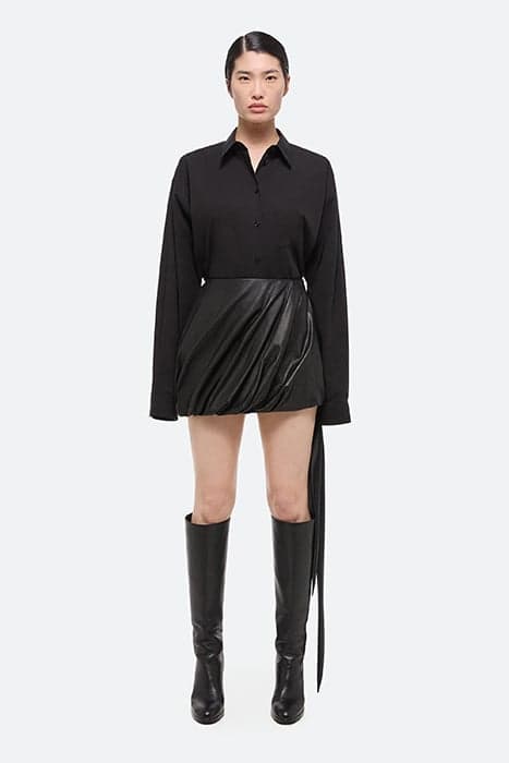 BUBBLE SKIRT LAMB LEATHER BLACK by Helmut Lang