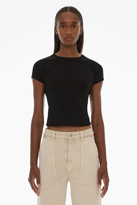 SOFT RIB BABY T MODAL, PIMA COTTON BLACK by Helmut Lang