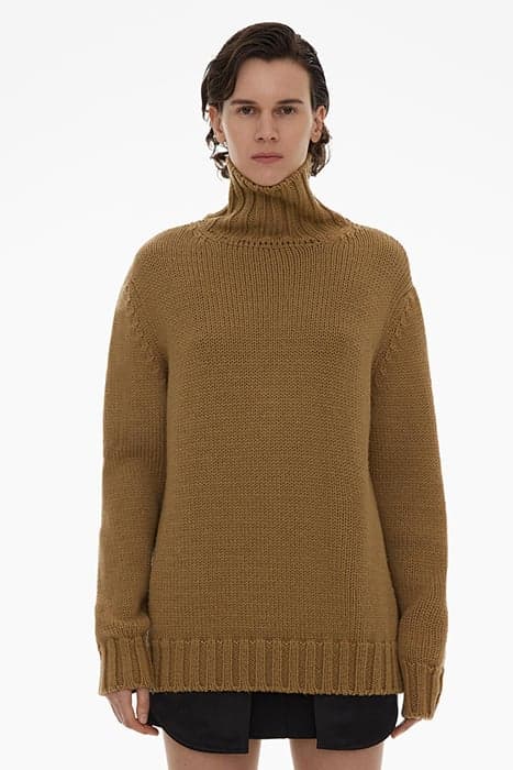 ARCHIVE T NECK WOOL, POLYAMIDE, VISCOSE, CASHMERE CAMEL by Helmut Lang