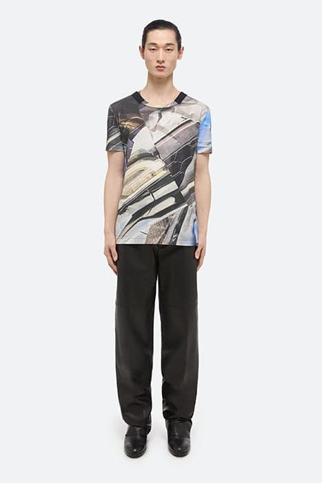 PRINTED TEE COTTON SILVER CAR PRINT by Helmut Lang