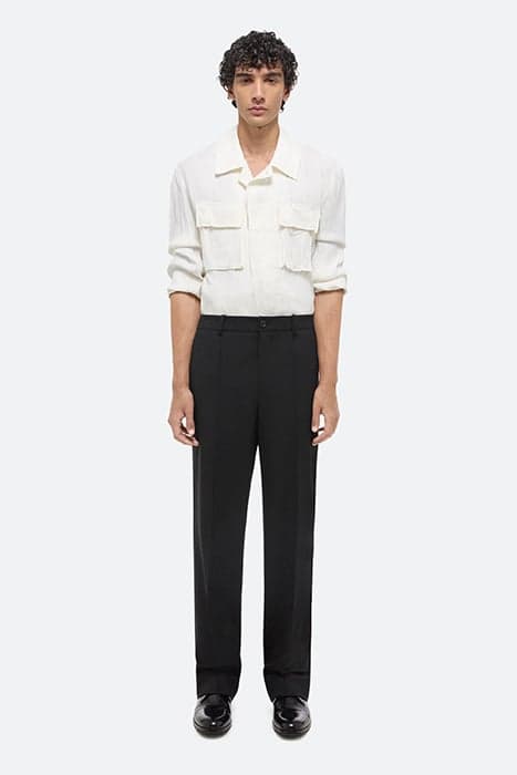 RELAXED TROUSER POLYESTER, VIRGIN WOOL, ELASTANE BLACK by Helmut Lang