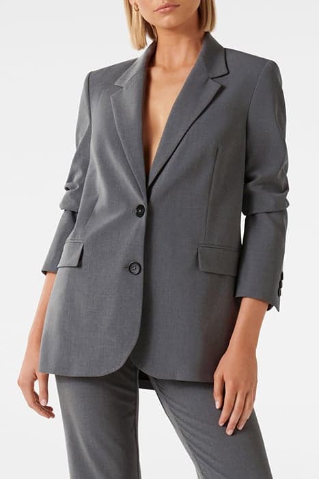 ZOEY OVERSIZED BLAZER GREY MARLE by Forever New