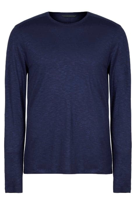 REGULAR FIT LS SLUB YARN CREW ANTIQUE PURPLE by John Varvatos