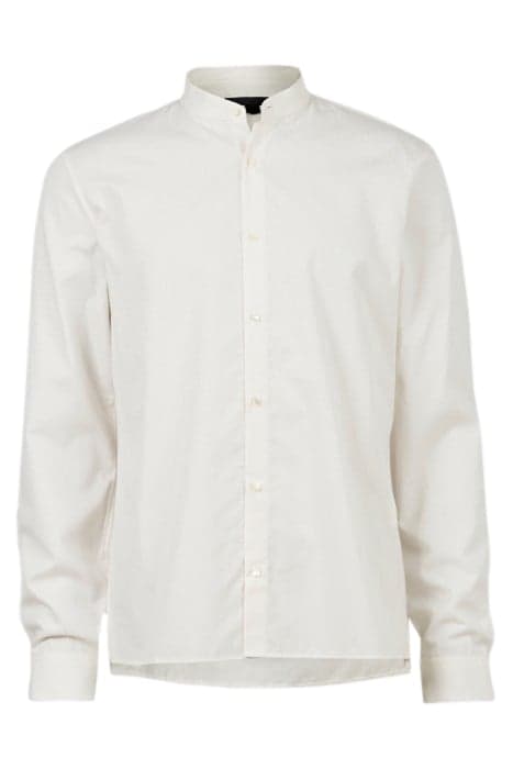 STRAIGHT BOTTOM HEM SHIRT WITH BAND COLL WHITE by John Varvatos