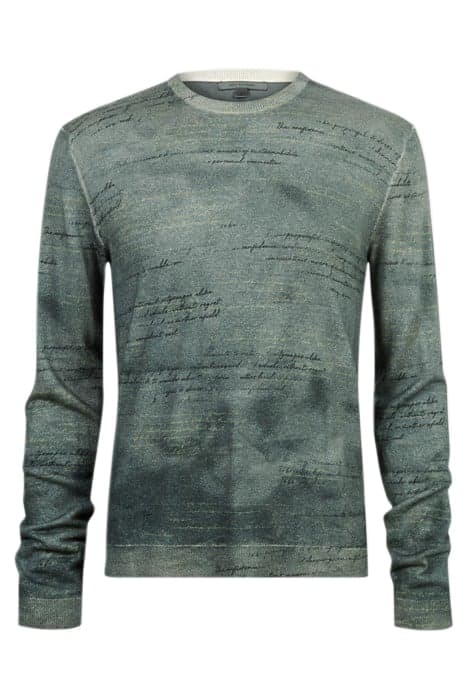 TARAS REGULAR FIT LS CREW WITH DIFFUSED SEAL GREY by John Varvatos