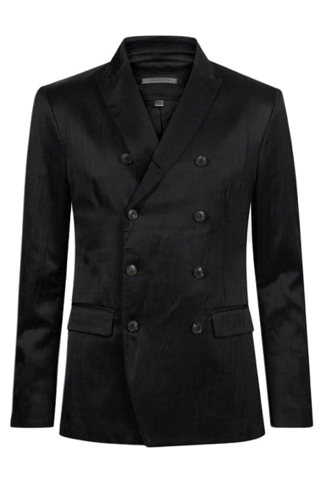 DB PEAK LAPEL CUT-AWAY JACKET BLACK by John Varvatos