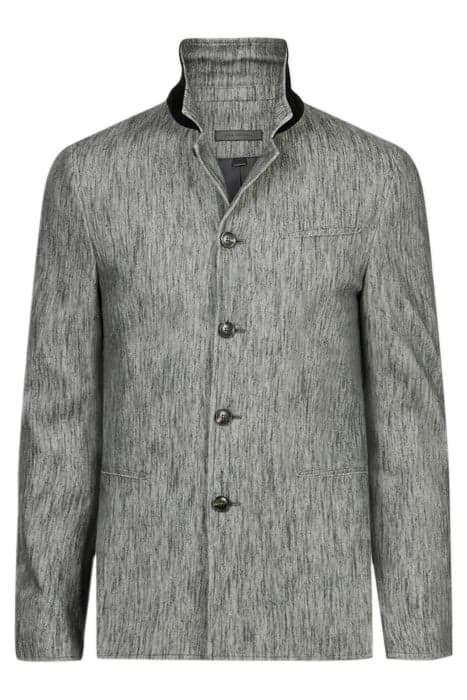 SLIM FIT CONVERTIBLE DROPPED NECK LAPEL MED GREY by John Varvatos