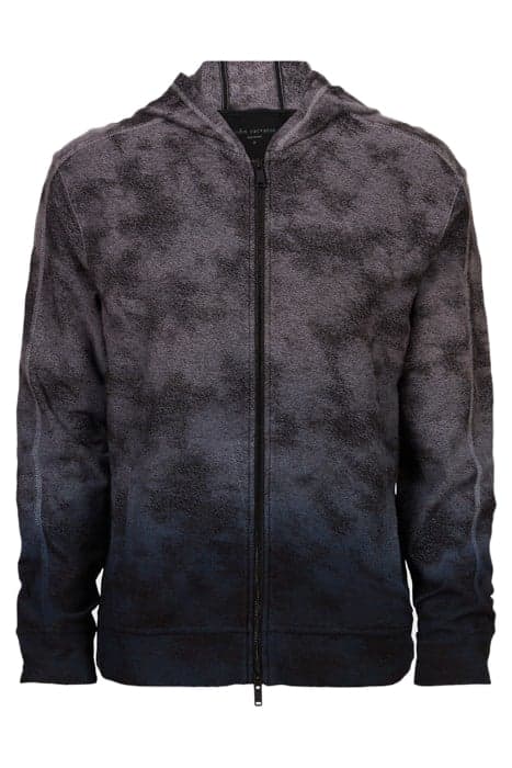 ANTONE LS FULL ZIP HOODY IN JACQUARD AND INK BLUE by John Varvatos