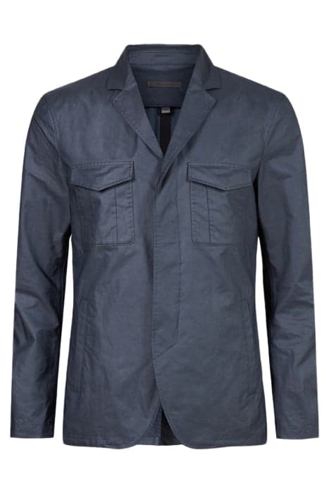 SLIM FIT CONCEALED PLACKET JACKET WITH P NIGHT SKY by John Varvatos