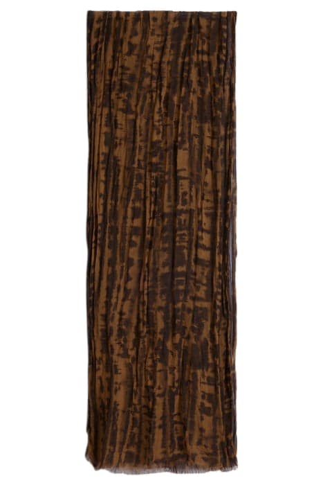 BLURRED ABSTRACT ART PRINTED SCARF COPPER by John Varvatos