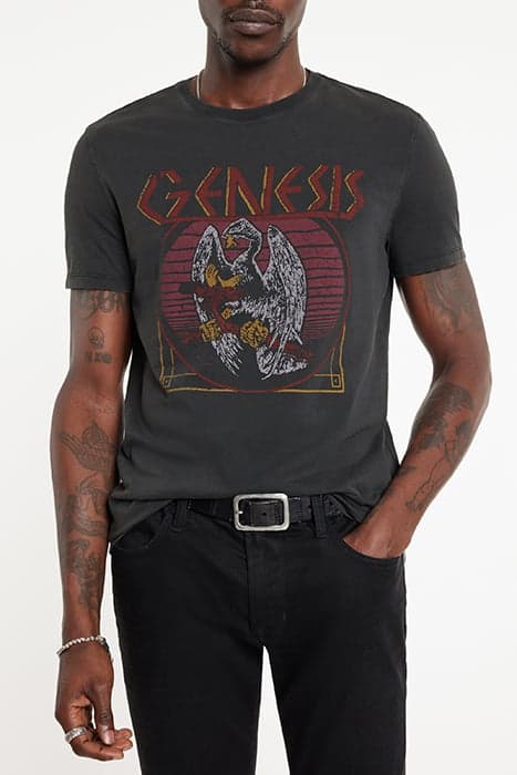 SS RAW EDGE TEE VINTAGE WASH -GENESIS EA BLACK by John Varvatos