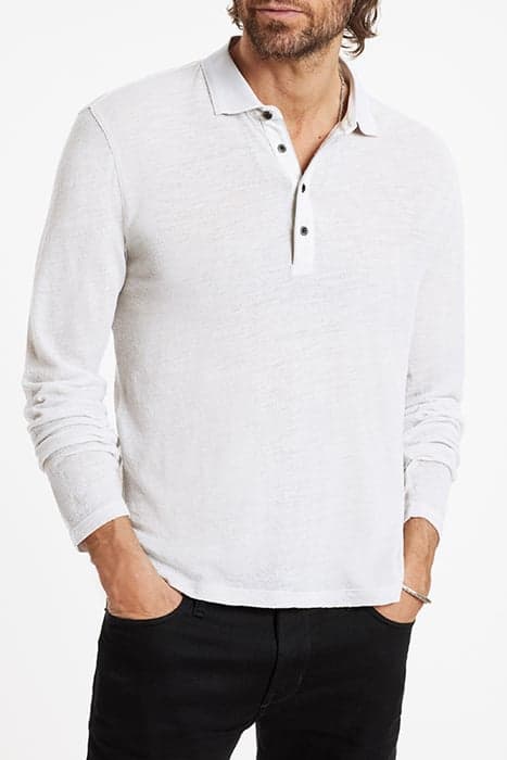 PRESIDIO EASY FIT LS POLO WITH BUCLE TEX GREY MIST by John Varvatos